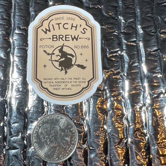 WITCHS BREW Witchy Sorceress Supreme Potion B0ttle Label Sticker Spell Occult - Picture 2 of 3